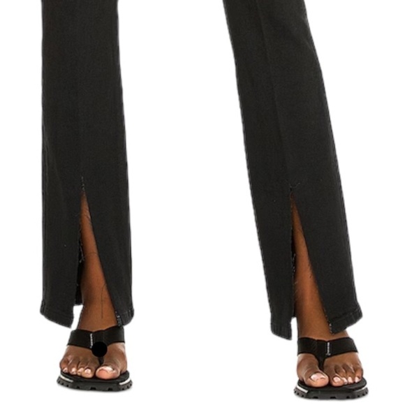 Frame Jeans Mini Boot Slit Film Noir Cut Off Waist Size 31 - Picture 3 of 16